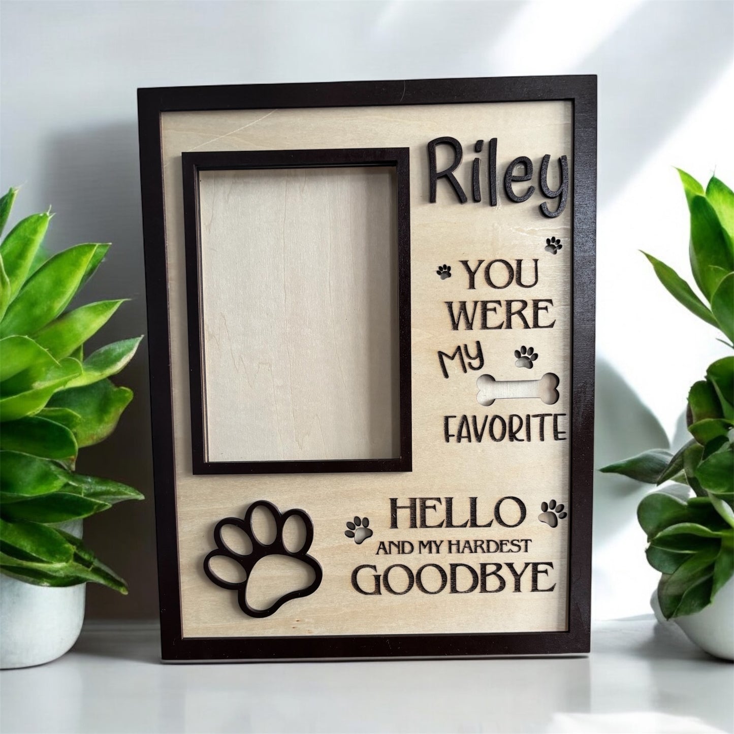 PERSONALIZED PET MEMORIAL PHOTO FRAME