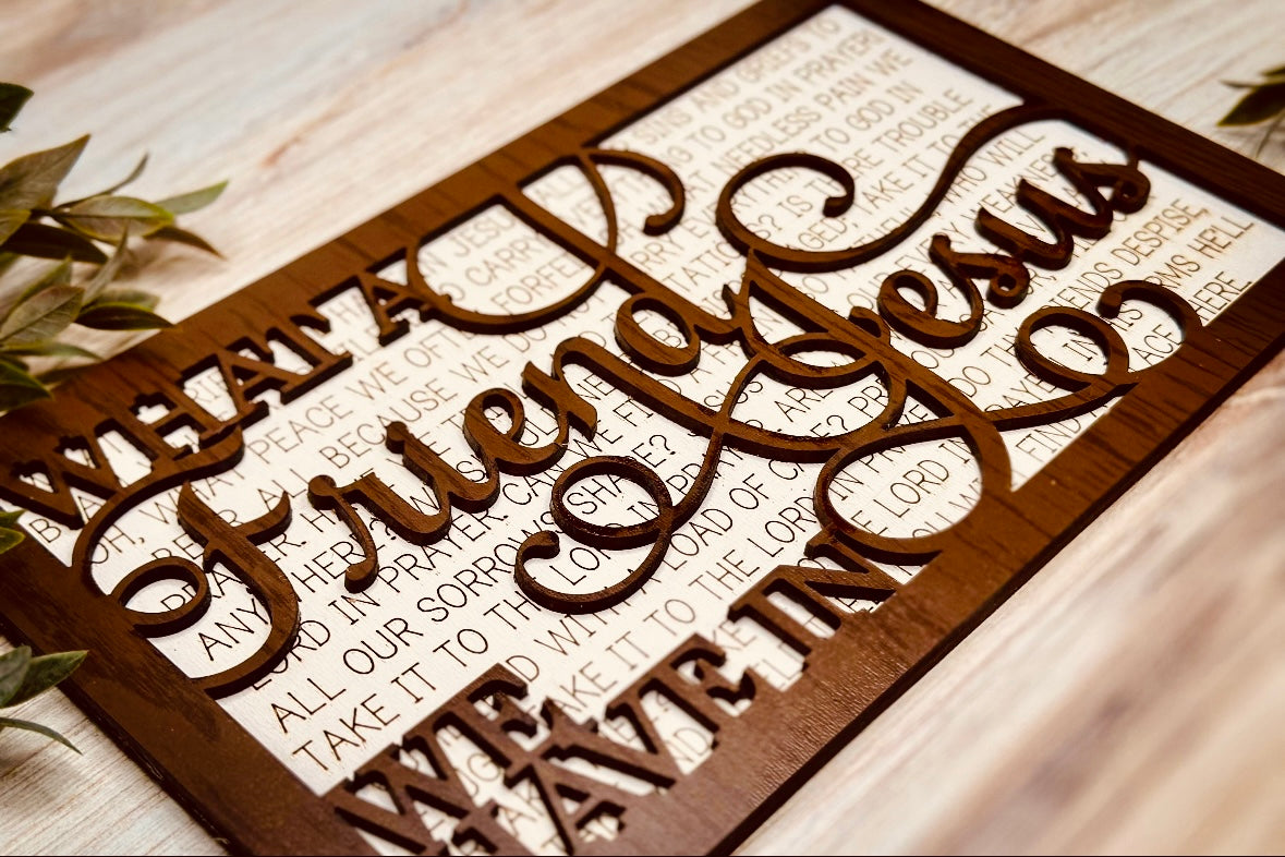 What a Friend We Have in Jesus Hymn Plaque