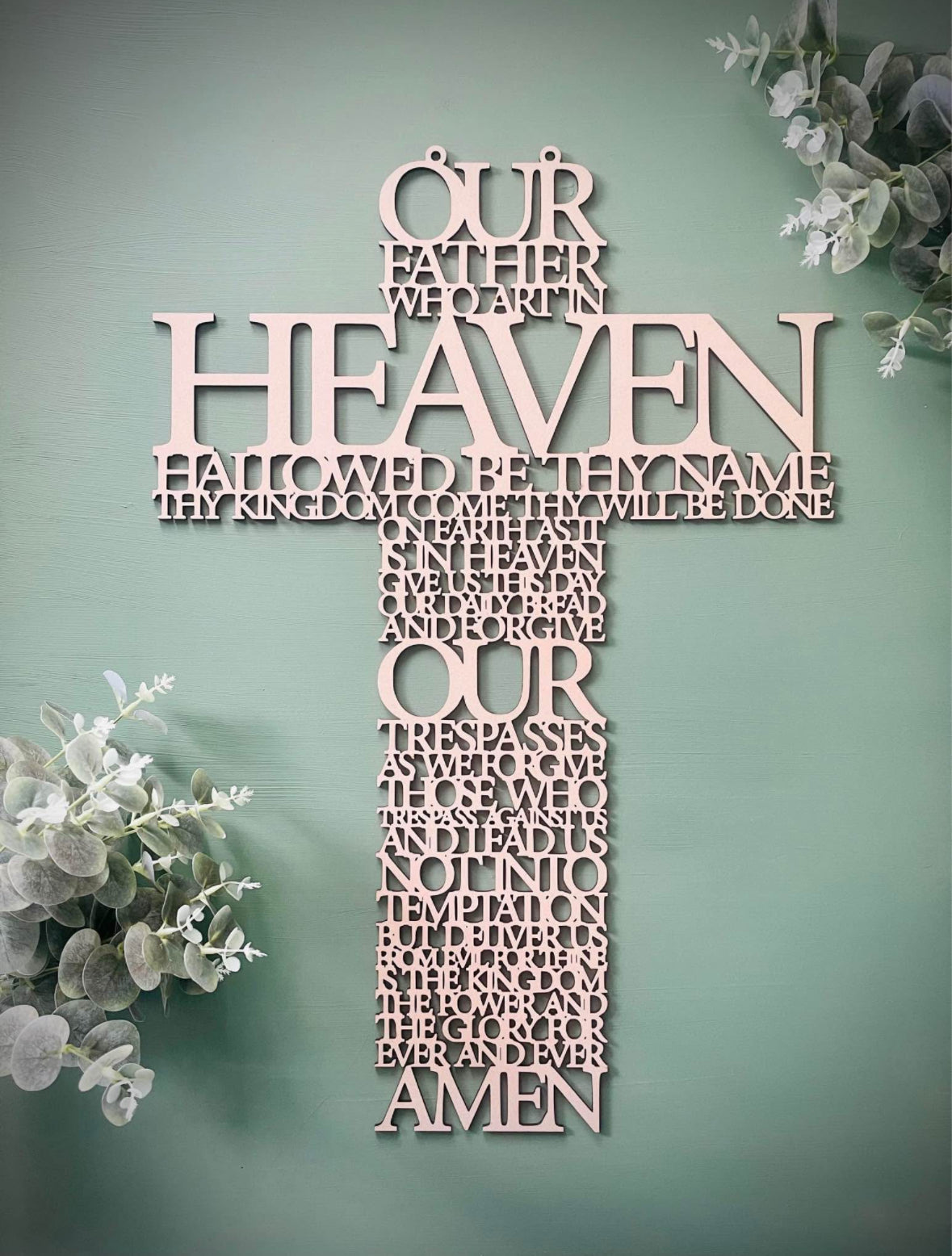THE LORD’S PRAYER CROSS WALL DECOR