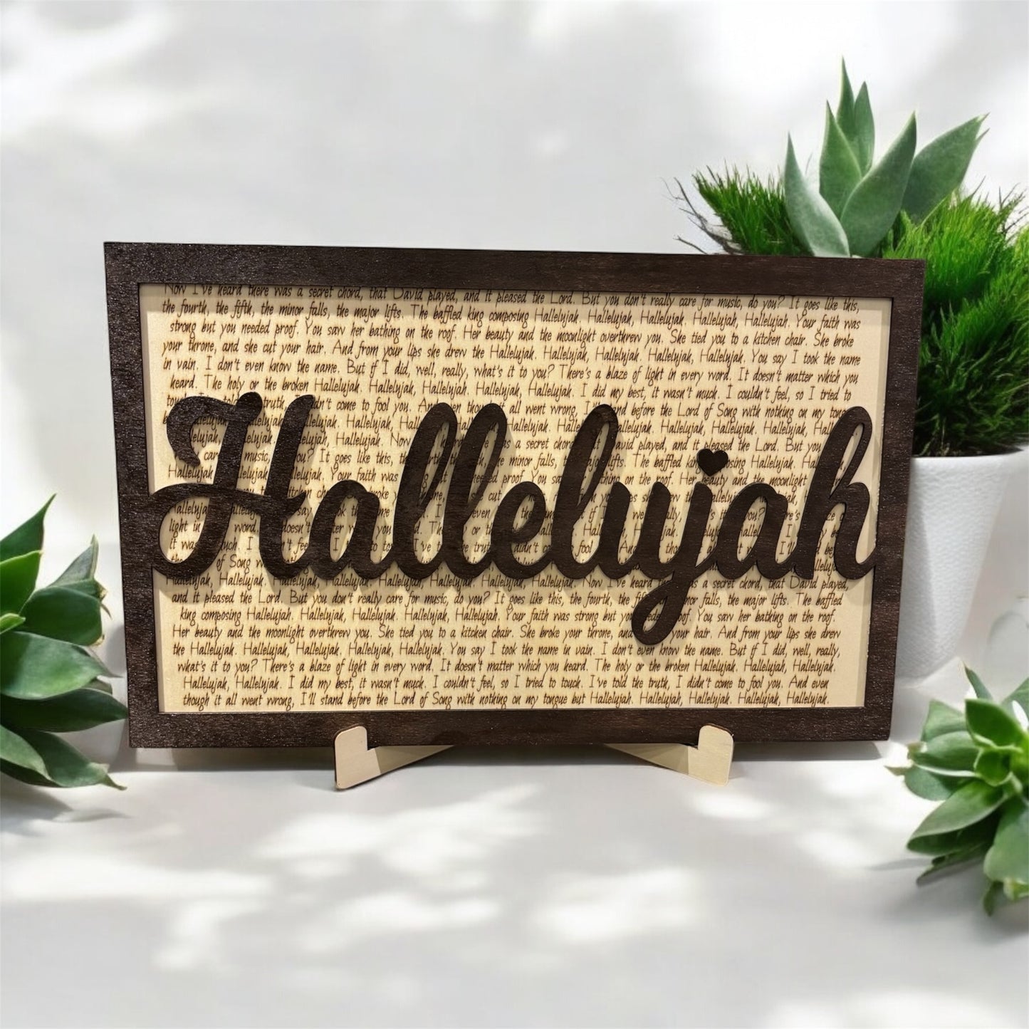Hallelujah Song Wall Art Plaque