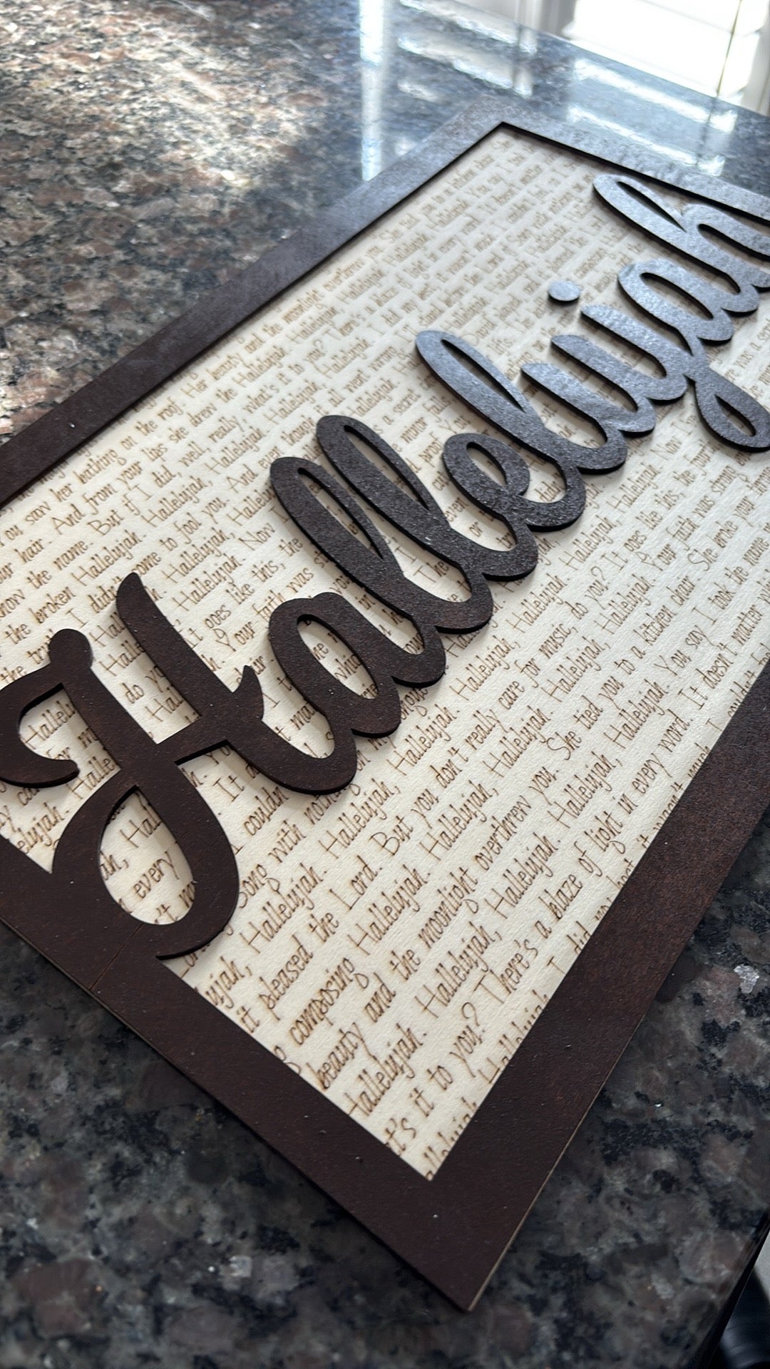 Hallelujah Song Wall Art Plaque