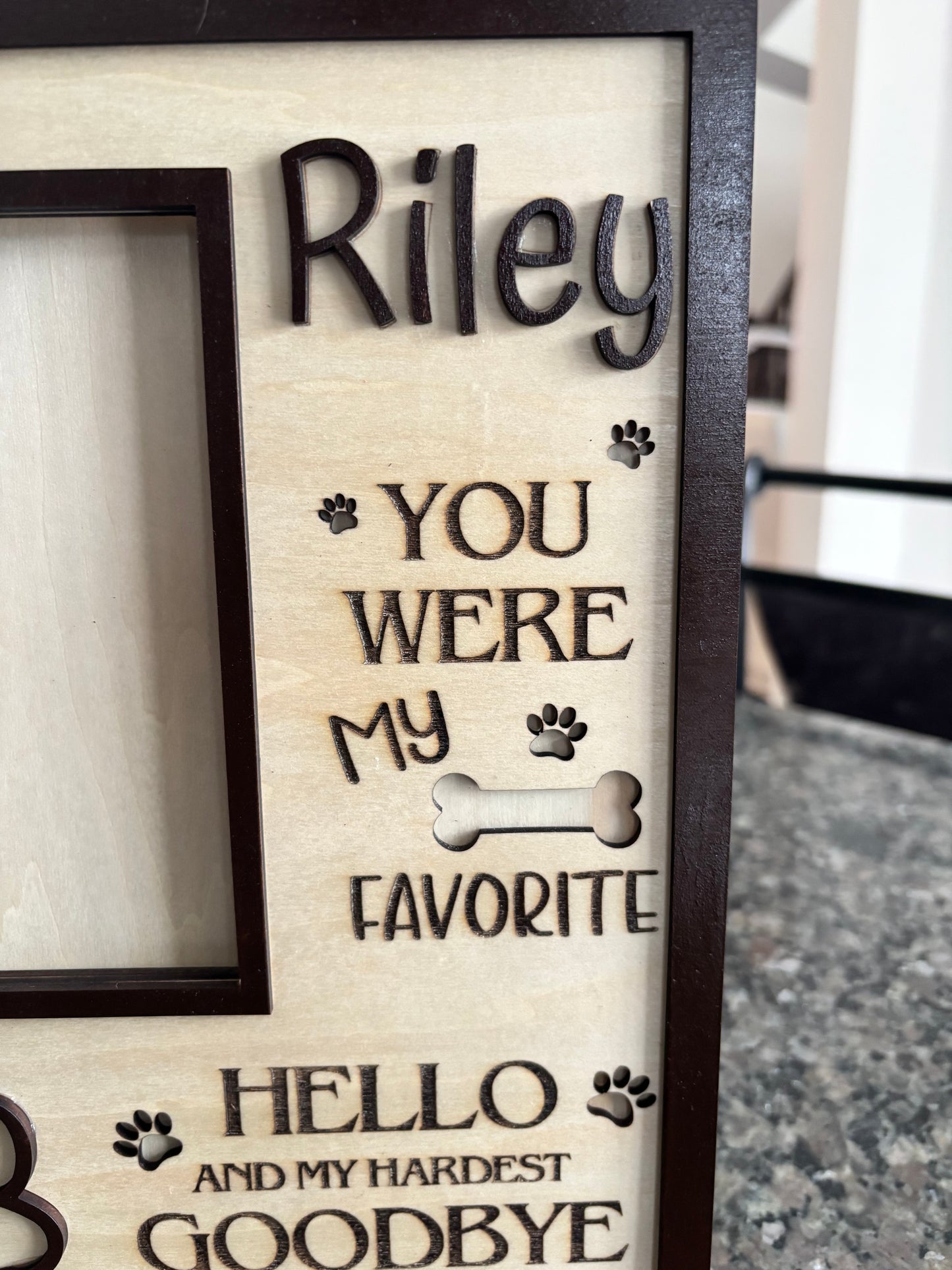 (PERSONALIZED) PET MEMORIAL PHOTO FRAME