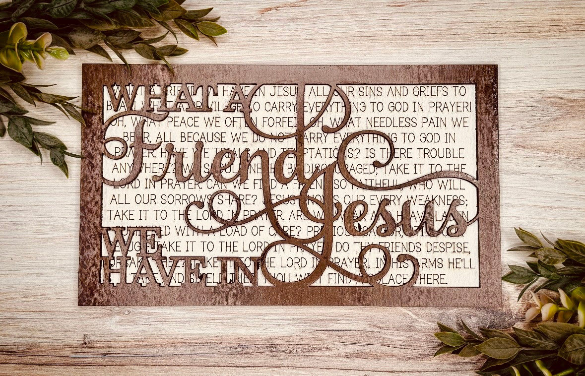 What a Friend We Have in Jesus Hymn Plaque