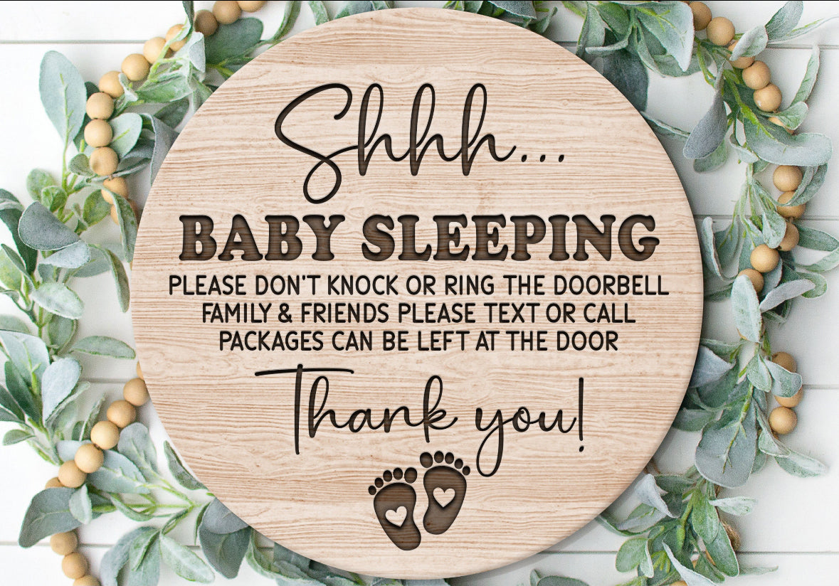 Baby Sleeping Welcome Sign